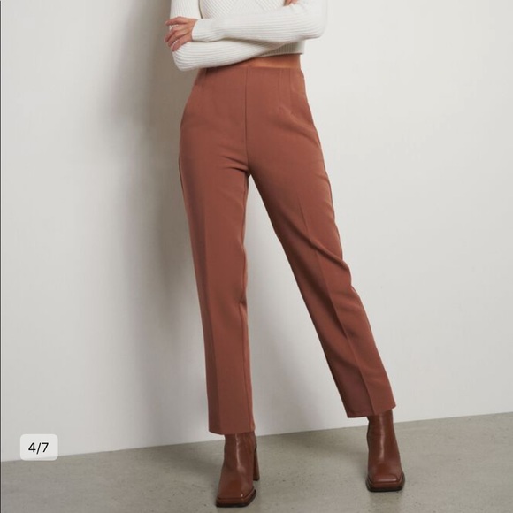 Dynamite, Kendall Side Zip Slim Pants, Size 6, Medium, brown - Picture 3 of 3